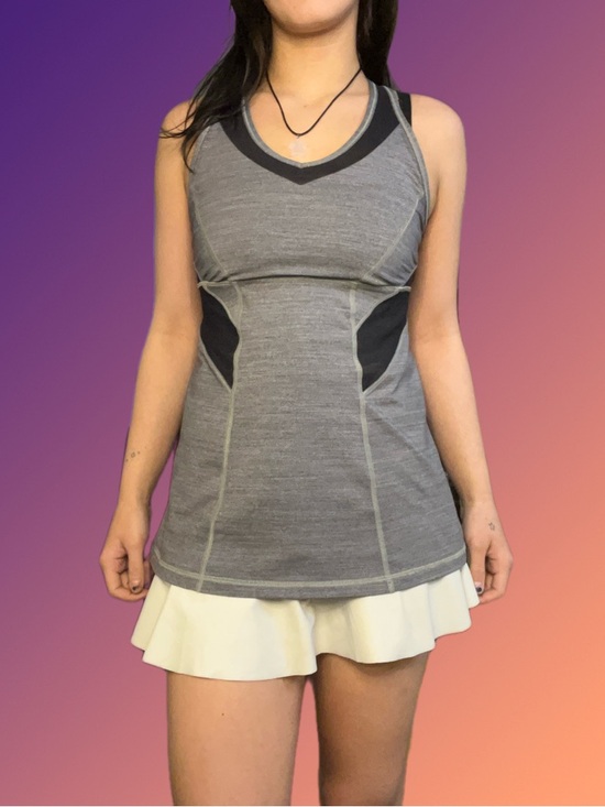 lululemon athletica Tops - lululemon athletica Gray and Black Tank Top